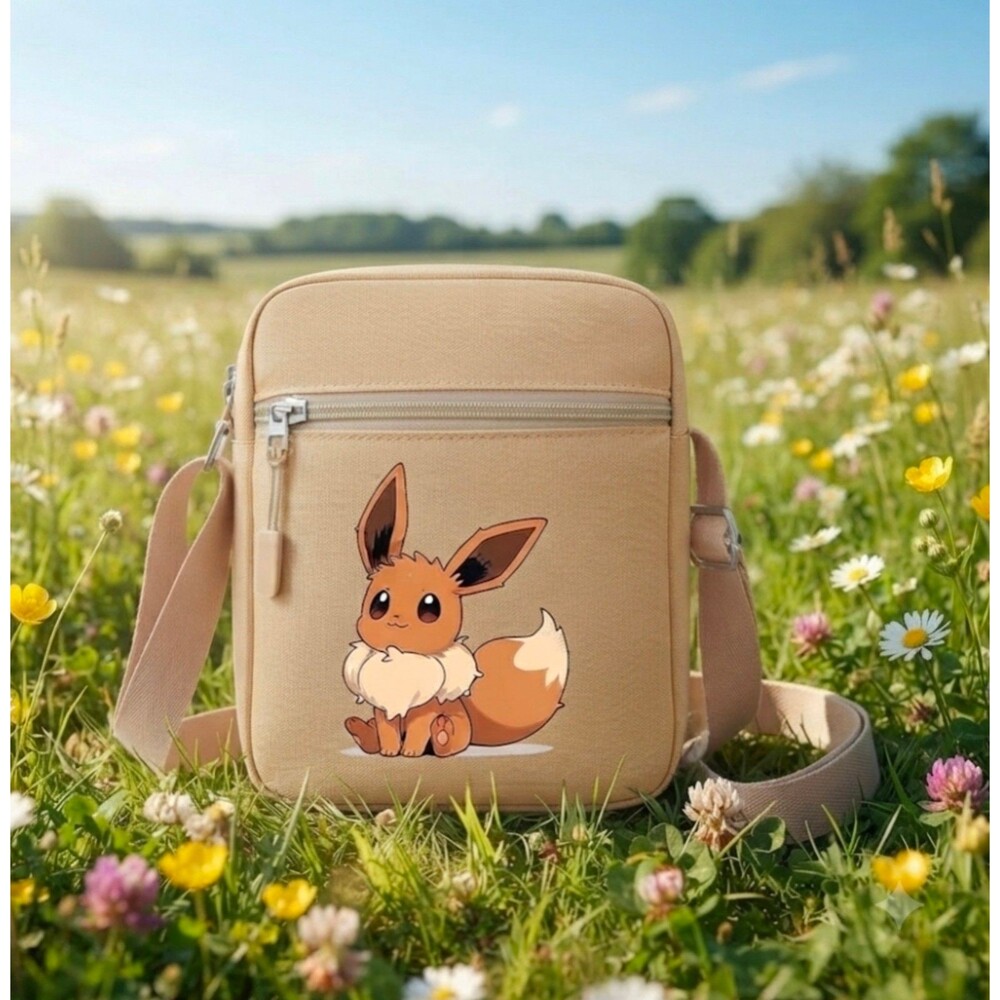 Pokémon Eevee Canvas Crossbody Bag – Tan Shoulder Bag